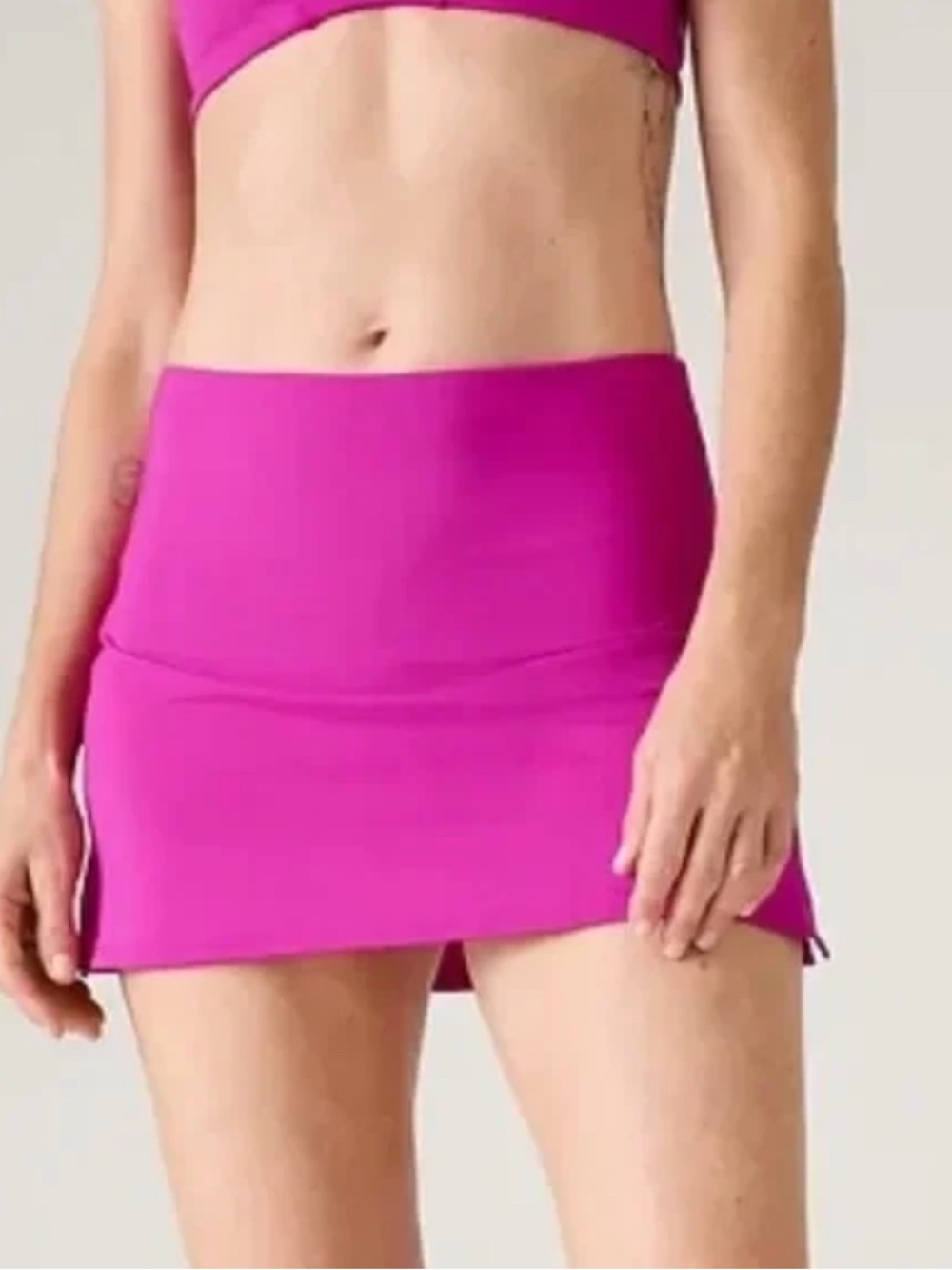NEW Athleta Tidal Swim Skirt small Electric Fuchsia Pink swimsuit cover up beach